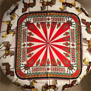 🎈NEW 🎈 RALPH LAUREN 🎈 CAROUSEL PRINT SILK SCARF🎈 33” 🎈MULTICOLOR